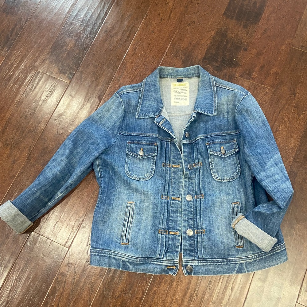 JCrew Pleated Denim Jacket